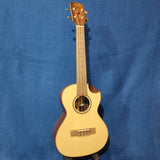 Liquidation: Kala Tenor KA-SPT-SC Solid Bearclaw Spruce Top / Pau Ferro Scallop Cutaway Gloss Ukulele p238