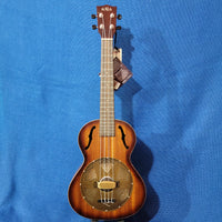 Liquidation: Kala Tenor Resonator KA-RES-BRS Brass Laminate Mahogany Vintage Burst Ukulele U332