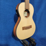 Liquidation: Kala Tenor Thinline Travel KA-SSTU-TE Solid Spruce Top / Mahogany A/E Ukulele w/ Bag