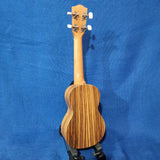 Ohana Soprano SK-15Z Blem Laminate Zebrawood Upgraded Strings Ukulele P261