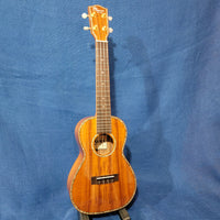 Ohana Concert CK-350G All Solid Koa with Abalone Gloss with 2 button Ukulele with Hardcase s067
