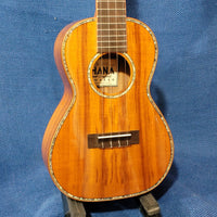 Ohana Concert CK-350G All Solid Koa with Abalone Gloss with 2 button Ukulele with Hardcase s067