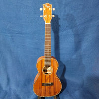 Ohana Concert CK-350G All Solid Koa with Abalone Gloss with 2 button Ukulele with Hardcase s067