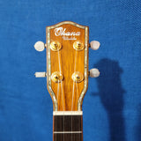 Ohana Concert CK-350G All Solid Koa with Abalone Gloss with 2 button Ukulele with Hardcase s067