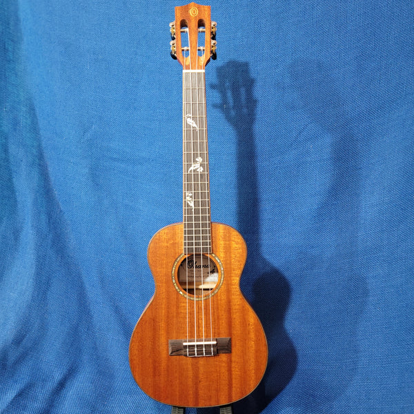 Ohana Tenor TK-32 All Solid Mahogany with Fretboard Inlay Slotted Headstock Ukulele p640