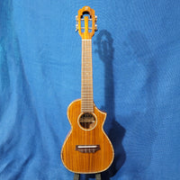 Ohana Concert CK-7 All Solid Spruce / Flame Maple Cutaway Ukulele P647