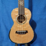 Ohana Concert CK-450QEL All Solid Quilted Eucalyptus Ukulele P679