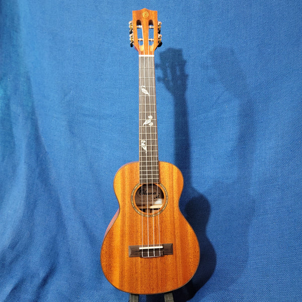 Ohana Tenor TK-32 All Solid Mahogany with Fretboard Inlay Slotted Headstock Ukulele p690