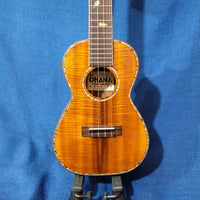 Ohana Concert CK-570G Select All Solid Koa Birds Abalone Inlay Ukulele with Hard Case p725