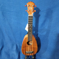 KoAloha Super Soprano Pineapple Long Neck All Solid Koa KSM-03 Made in Hawaii Ukulele w/ Case P736