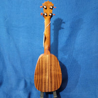 KoAloha Super Soprano Pineapple Long Neck All Solid Koa KSM-03 Made in Hawaii Ukulele w/ Case P736