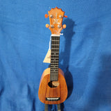 KoAloha Super Soprano Pineapple Long Neck All Solid Koa KSM-03 Made in Hawaii Ukulele w/ Case P738