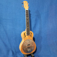 Gold Tone Super Concert Long (Tenor) Neck ResoMaple Laminate Curly Maple Resonator Ukulele with Gigbag P756