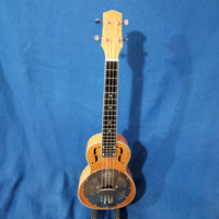 Gold Tone Super Concert Long (Tenor) Neck ResoMaple Laminate Curly Maple Resonator Ukulele with Gigbag P756