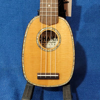 Ohana Pineapple Sopranissimo TTPK-70G All Solid Spruce / Mahogany Teenie Tiny Ukulele p828