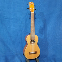 Ohana Super Soprano Long Neck SK-250M All Solid Cedar / Acacia Ukulele P843