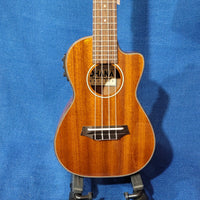 Ohana Concert CK-35GCE All Solid Mahogany Gloss Cutaway A/E Ukulele p913