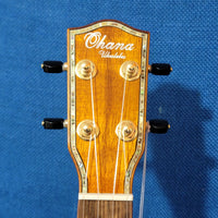 Ohana Concert CK-370G All Solid Koa Birds Abalone Inlay Ukulele p926