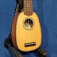 Ohana Pineapple Sopranissimo TTPK-70G Blem All Solid Spruce / Mahogany Teenie Tiny Ukulele p969