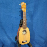 Ohana Pineapple Sopranissimo TTPK-70G Blem All Solid Spruce / Mahogany Teenie Tiny Ukulele p970