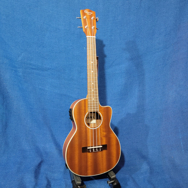 Ohana Tenor TK-20CE Blem Solid Mahogany Top / Laminate Back and Sides A/E Cutaway Ukulele h015