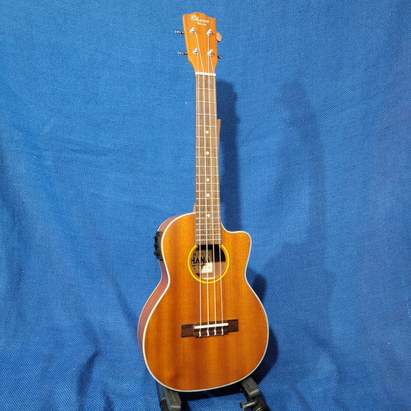 Ohana Tenor TK-20CE Blem Solid Mahogany Top / Laminate Back and Sides A/E Cutaway Ukulele h016