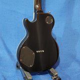 Risa Soprano LP Les Paul Style Black Steel String UKELP363BK Solid Body Electric Ukulele h035