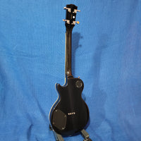 Risa Soprano LP Les Paul Style Black Steel String UKELP363BK Solid Body Electric Ukulele h035