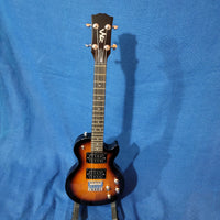 Risa Tenor LP Les Paul Style Tobacco Sunburst UKELP432MH with Binding Steel String Solid Body Electric Ukulele h042