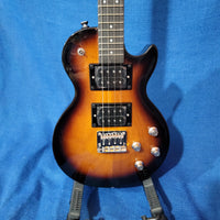 Risa Tenor LP Les Paul Style Tobacco Sunburst UKELP432MH with Binding Steel String Solid Body Electric Ukulele h042