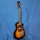 Risa Tenor LP Les Paul Style Tobacco Sunburst UKELP432MH with Binding Steel String Solid Body Electric Ukulele h042