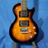 Risa Tenor LP Les Paul Style Tobacco Sunburst UKELP432MH with Binding Steel String Solid Body Electric Ukulele h044