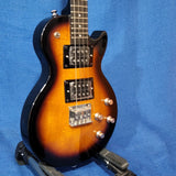 Risa Tenor LP Les Paul Style Tobacco Sunburst UKELP432MH with Binding Steel String Solid Body Electric Ukulele h044