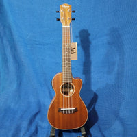 Ohana Concert CK-35CE All Solid Mahogany Cutaway A/E Ukulele h052