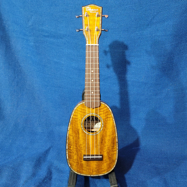 Ohana Pineapple Sopranino TPK-220G All Solid Mango w Abalone Ukulele h118