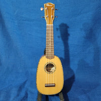 Ohana Pineapple Sopranino TPK-70G All Solid Spruce / Mahogany w Abalone Ukulele h122