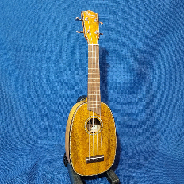 Ohana Soprano Pineapple PK-220G All Solid Mango Ukulele h128