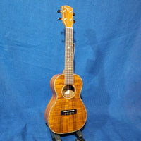 Ohana Concert CK-570G Select All Solid Koa Birds Abalone Inlay Ukulele with Hard Case h152