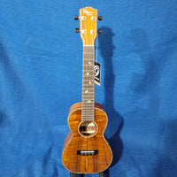 Ohana Concert CK-570G Select All Solid Koa Birds Abalone Inlay Ukulele with Hard Case h152