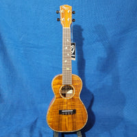 Ohana Concert CK-570G Select All Solid Koa Birds Abalone Inlay Ukulele with Hard Case h152