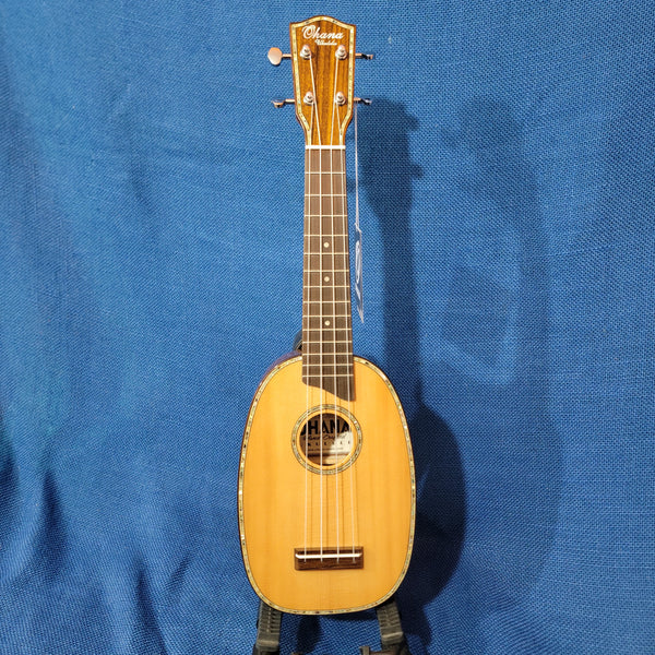 Ohana Soprano Pineapple PK-70G All Solid Spruce / Mahogany Ukulele h192