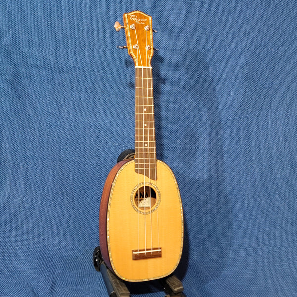 Ohana Soprano Pineapple PK-70G Blem All Solid Spruce / Mahogany Ukulele h194