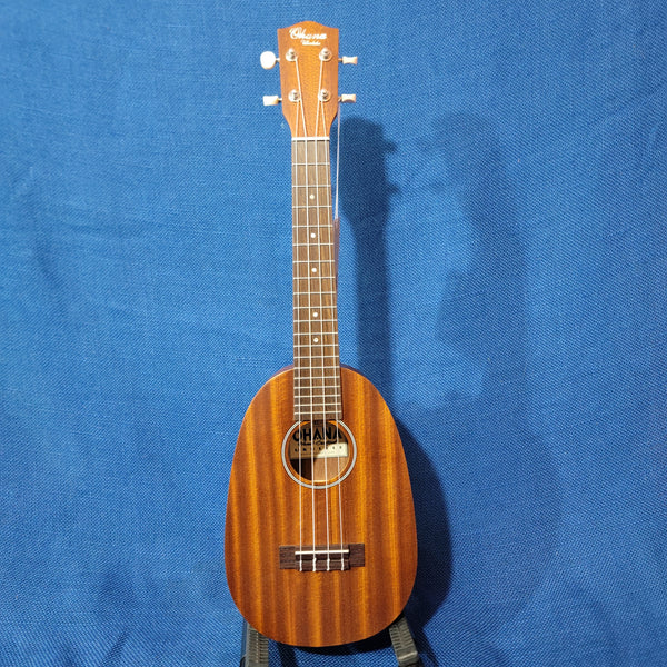 Ohana Concert Pineapple PKC-10 Pack Laminate Mahogany Ukulele, Bag, Tuner, Strap, Button h224