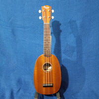 Ohana Soprano Pineapple Starter Pack PK-10 Lam Mahogany Ukulele Bag, Tuner, Strap, Button h229