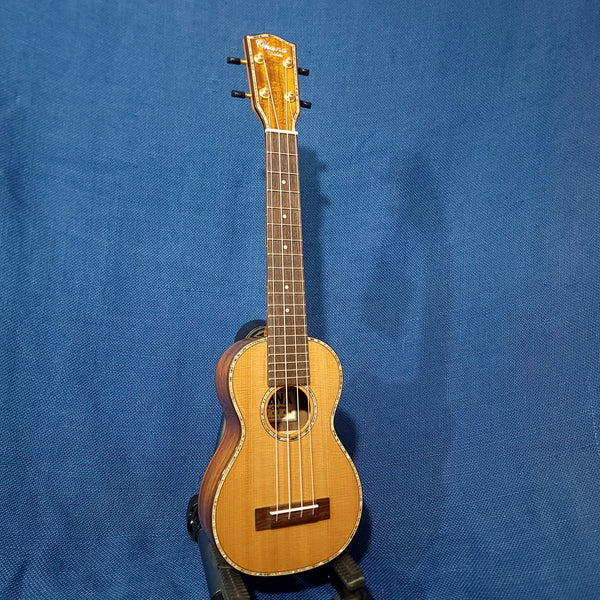 Ohana Super Soprano Long Neck SK-250M All Solid Cedar / Acacia Ukulele h371