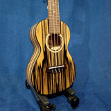 Ohana Concert CK-150BWE Laminate Black & White Ebony Setup Ukulele h383