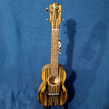 Ohana Concert CK-150BWE Laminate Black & White Ebony Setup Ukulele h383