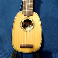 Ohana Pineapple Sopranissimo TTPK-70G All Solid Spruce / Mahogany Teenie Tiny Ukulele h385