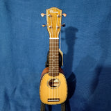 Ohana Pineapple Sopranissimo TTPK-70G All Solid Spruce / Mahogany Teenie Tiny Ukulele h386