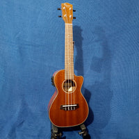 Ohana Concert CK-35GCE All Solid Mahogany Gloss Cutaway A/E Ukulele h436